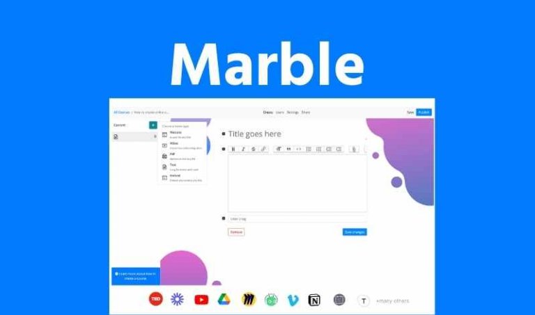 Marble lifetime deal