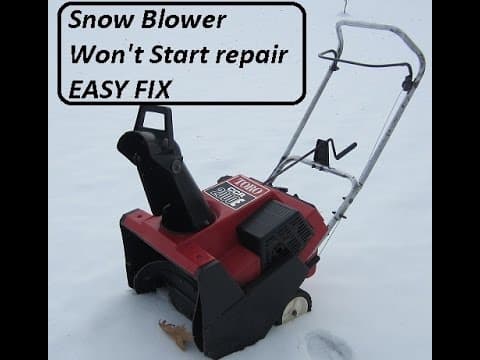 Why Won'T My Toro Snow Blower Start