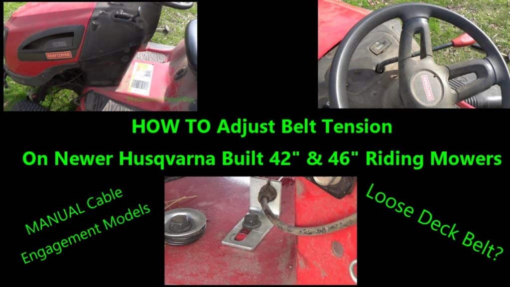 How to Adjust Belt Tension on Husqvarna Riding Lawn Mower