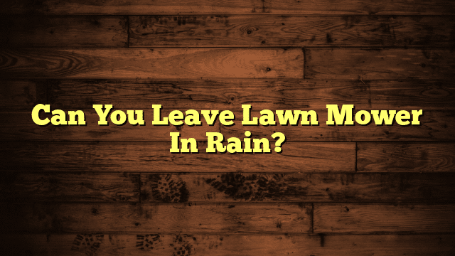 Can You Leave Lawn Mower In Rain?