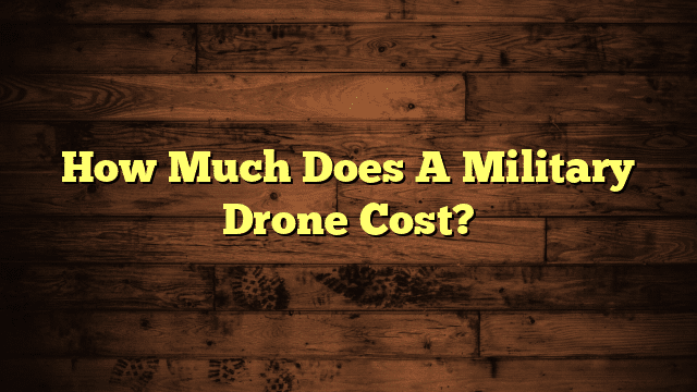 How Much Does A Military Drone Cost?
