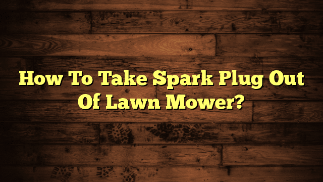 How To Take Spark Plug Out Of Lawn Mower?