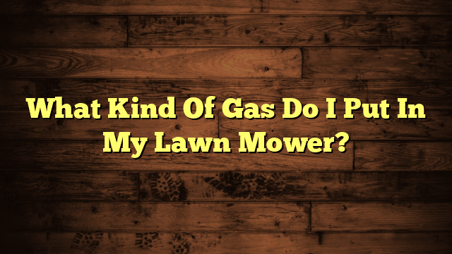 What Kind Of Gas Do I Put In My Lawn Mower?