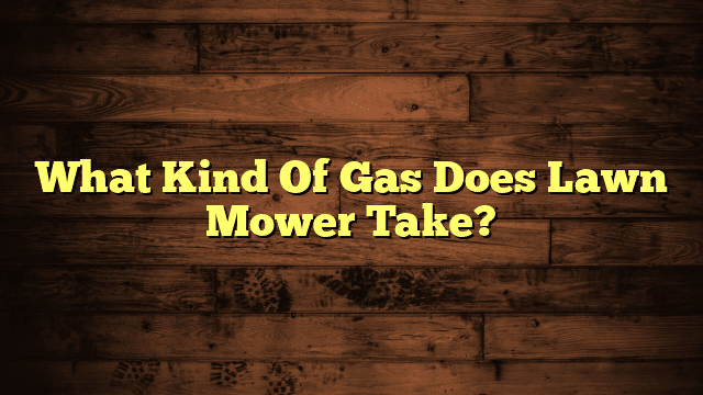 What Kind Of Gas Does Lawn Mower Take?