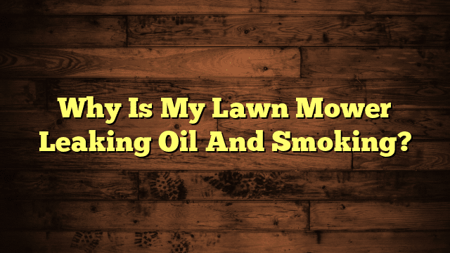 Why Is My Lawn Mower Leaking Oil And Smoking?