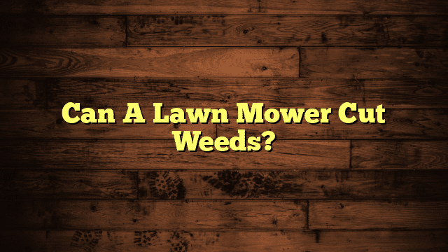 Can A Lawn Mower Cut Weeds?