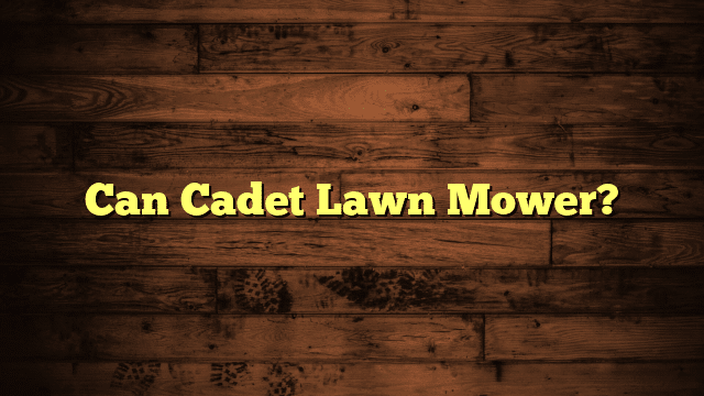 Can Cadet Lawn Mower?