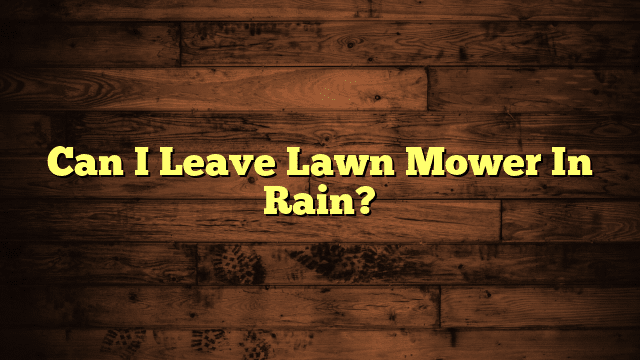 Can I Leave Lawn Mower In Rain?