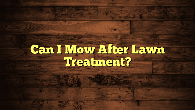 Can I Mow After Lawn Treatment?