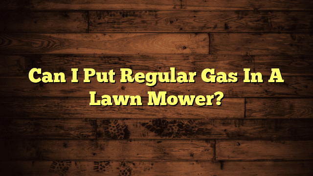 Can I Put Regular Gas In A Lawn Mower?