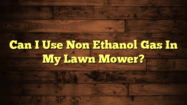 Can I Use Non Ethanol Gas In My Lawn Mower?