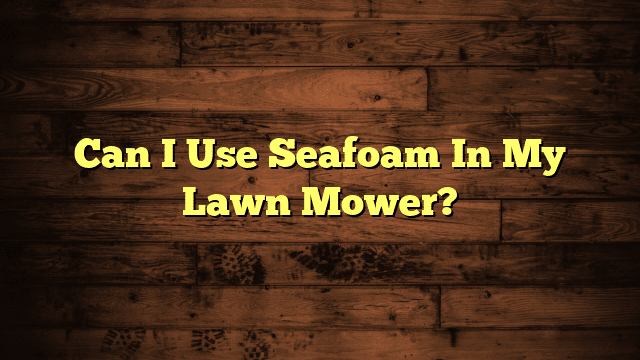 Can I Use Seafoam In My Lawn Mower?