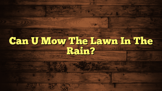 Can U Mow The Lawn In The Rain?