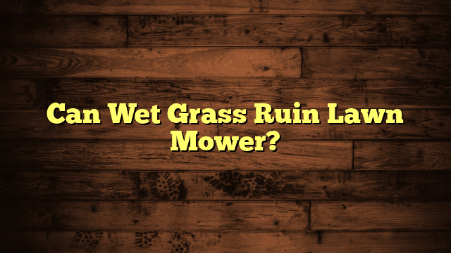 Can Wet Grass Ruin Lawn Mower?