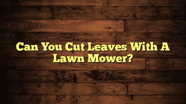 Can You Cut Leaves With A Lawn Mower?