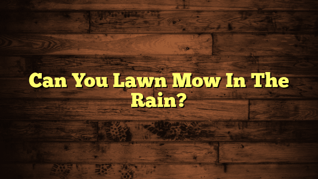 Can You Lawn Mow In The Rain?