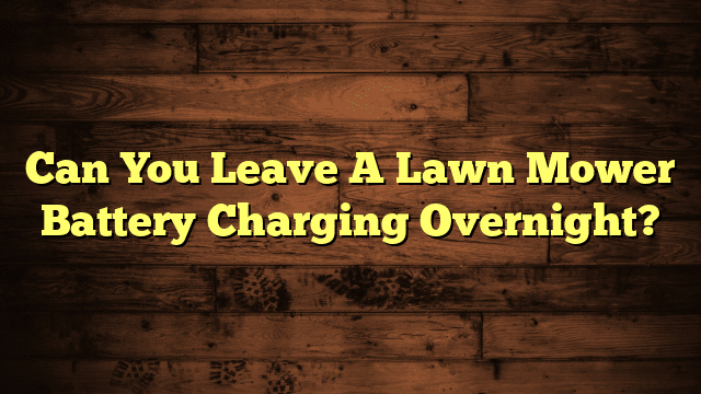 Can You Leave A Lawn Mower Battery Charging Overnight?