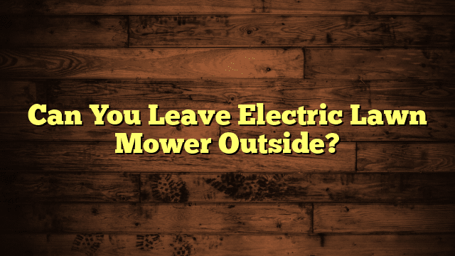 Can You Leave Electric Lawn Mower Outside?