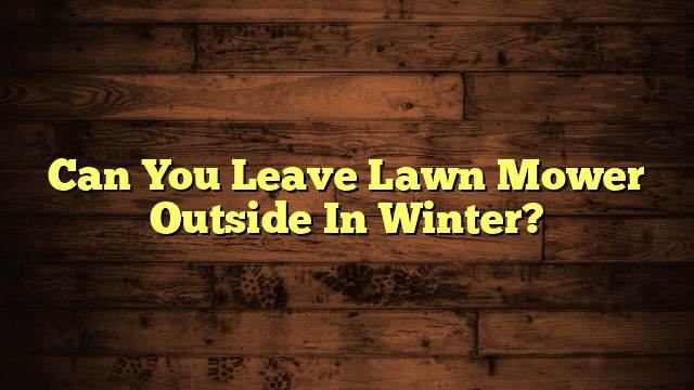 Can You Leave Lawn Mower Outside In Winter?