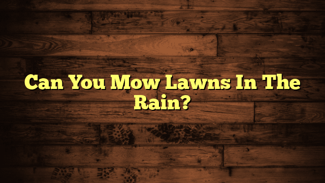 Can You Mow Lawns In The Rain?