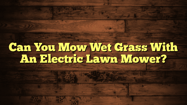 Can You Mow Wet Grass With An Electric Lawn Mower?