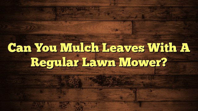 Can You Mulch Leaves With A Regular Lawn Mower?