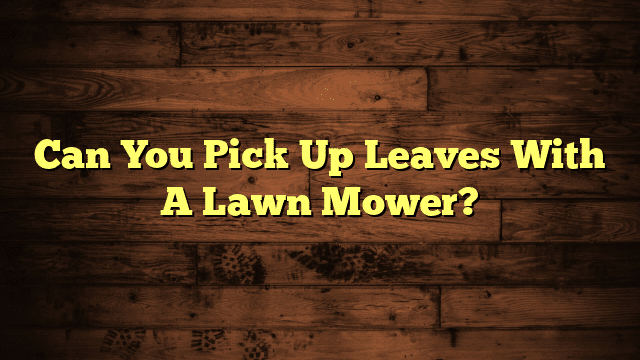Can You Pick Up Leaves With A Lawn Mower?