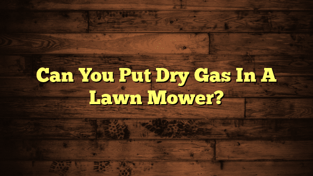Can You Put Dry Gas In A Lawn Mower?