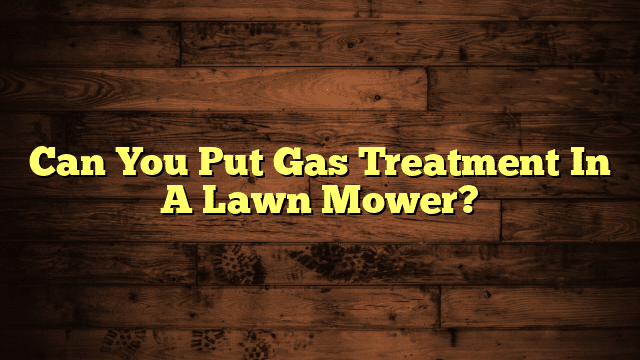 Can You Put Gas Treatment In A Lawn Mower?