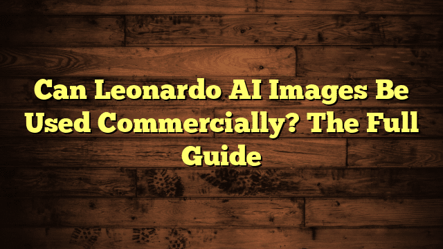 Can Leonardo AI Images Be Used Commercially? The Full Guide