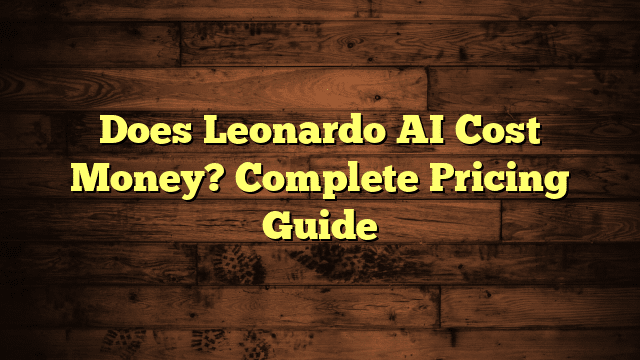 Does Leonardo AI Cost Money? Complete Pricing Guide