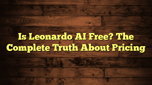 Is Leonardo AI Free? The Complete Truth About Pricing