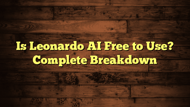 Is Leonardo AI Free to Use? Complete Breakdown