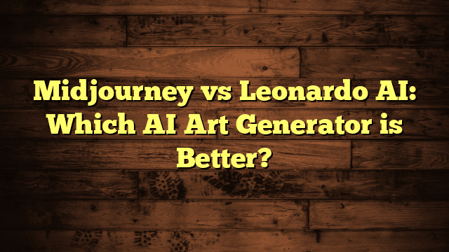 Midjourney vs Leonardo AI: Which AI Art Generator is Better?
