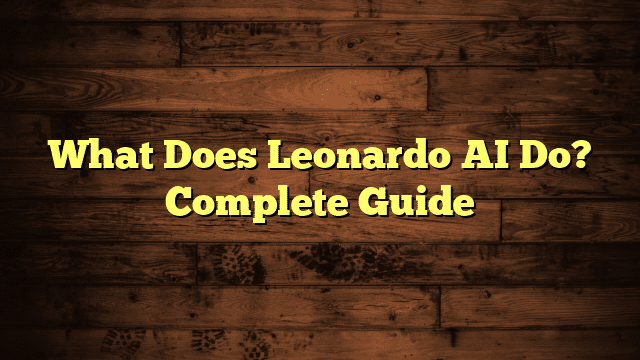 What Does Leonardo AI Do? Complete Guide