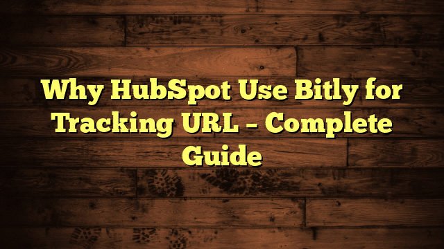 Why HubSpot Use Bitly for Tracking URL – Complete Guide