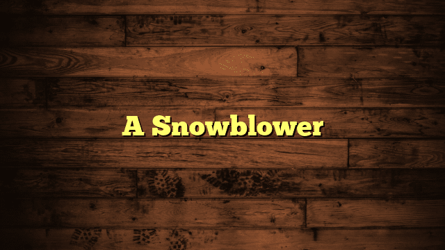 A Snowblower