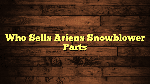 Who Sells Ariens Snowblower Parts