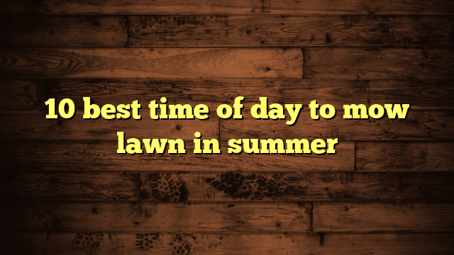 10 best time of day to mow lawn in summer