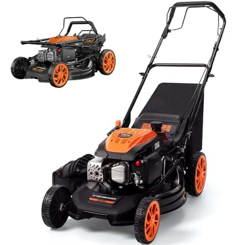 best lawn mower for uneven terrain