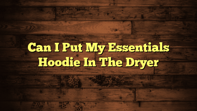 Can I Put My Essentials Hoodie In The Dryer