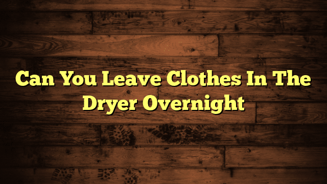 Can You Leave Clothes In The Dryer Overnight