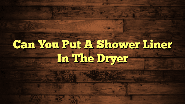 Can You Put A Shower Liner In The Dryer