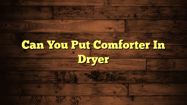 Can You Put Comforter In Dryer