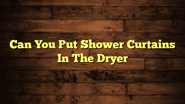 Can You Put Shower Curtains In The Dryer