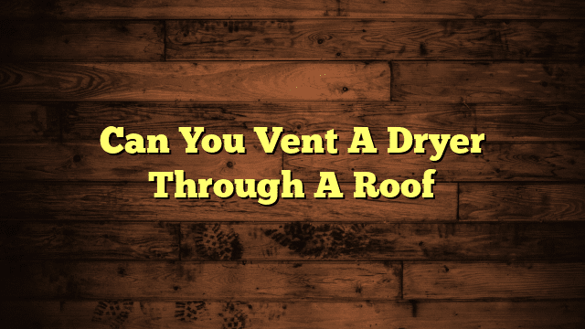 Can You Vent A Dryer Through A Roof