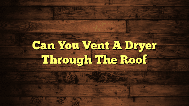Can You Vent A Dryer Through The Roof