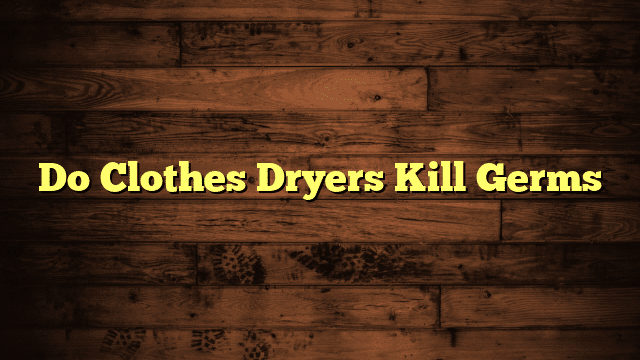 Do Clothes Dryers Kill Germs