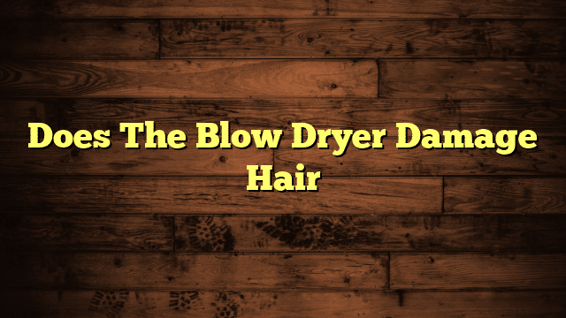 Does The Blow Dryer Damage Hair