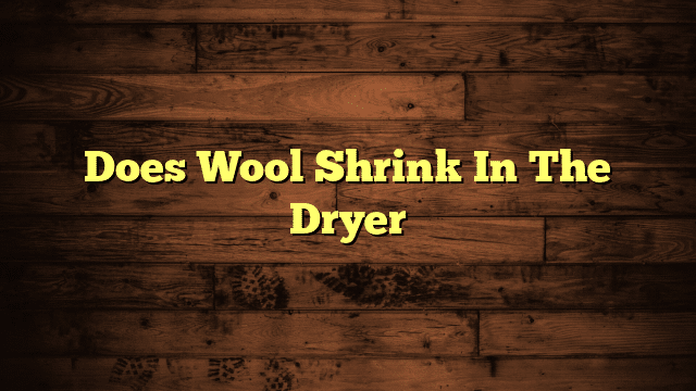 Does Wool Shrink In The Dryer
